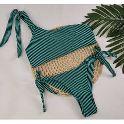 Conjunto Top Faixa Listrado Verde - CARIOKAS MODA PRAIA