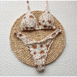 Conjunto Liz Coqueiro Marrom - CARIOKAS MODA PRAIA