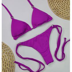 Lacinho Argolas Lilás Liso - CARIOKAS MODA PRAIA