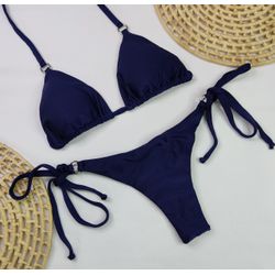 Lacinho Argolas Azul Marinho Trilobol - CARIOKAS MODA PRAIA