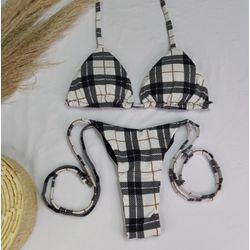 Lacinho Summer Xadrez Tartan - CARIOKAS MODA PRAIA