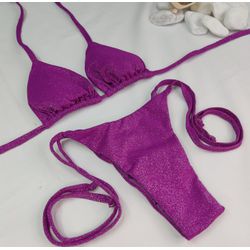 Lacinho Summer Lurex Lilás - CARIOKAS MODA PRAIA