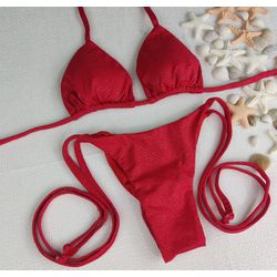 Lacinho Summer Lurex Vermelho - CARIOKAS MODA PRAIA