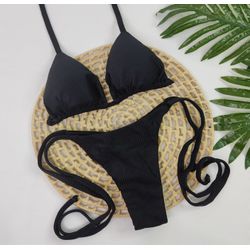 Lacinho Summer Preto Canelado - CARIOKAS MODA PRAIA