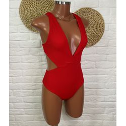 Maiô Decote Twister Vermelho - CARIOKAS MODA PRAIA