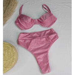 Conjunto Meia Taça + Hot Pants Tuti Frutti Canelado - CARIOKAS MODA PRAIA