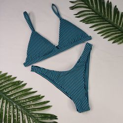 New Comfort Listrado Azul - CARIOKAS MODA PRAIA