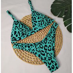 New Comfort Animal Print Verde - CARIOKAS MODA PRAIA