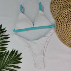 New Comfort Twister Branco com Azul - CARIOKAS MODA PRAIA