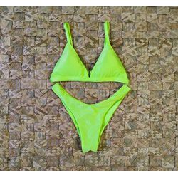 New Comfort Amarelo Neon Canelado - CARIOKAS MODA PRAIA