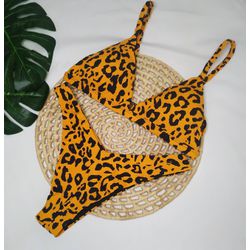 New Comfort Animal Print Mostarda - CARIOKAS MODA PRAIA