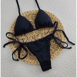 Lacinho Summer Preto Liso - CARIOKAS MODA PRAIA