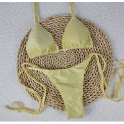 Lacinho Summer Amarelo Canelado - CARIOKAS MODA PRAIA