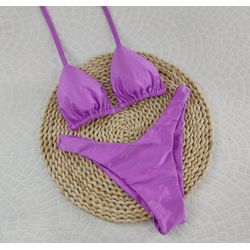 Conjunto Liz Lilás Canelado - CARIOKAS MODA PRAIA