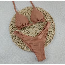 Conjunto Liz Ouro Rosê Canelado - CARIOKAS MODA PRAIA
