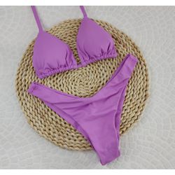 Conjunto Liz Lilás Claro Liso - CARIOKAS MODA PRAIA