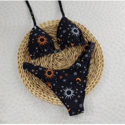 Conjunto Liz Constelação Preto - CARIOKAS MODA PRAIA
