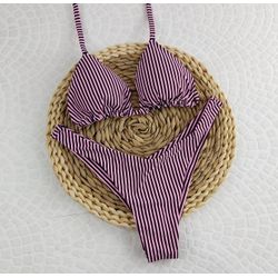Conjunto Liz Listrado Rosa - CARIOKAS MODA PRAIA