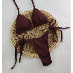 Lacinho Summer Marrom Liso - CARIOKAS MODA PRAIA