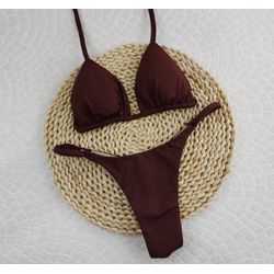 Conjunto Summer Marrom Liso - CARIOKAS MODA PRAIA