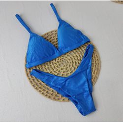 New Comfort Azul Canelado - CARIOKAS MODA PRAIA