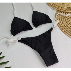 Conjunto Summer Preto e Branco Trilobol - CARIOKAS MODA PRAIA
