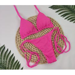 Lacinho Summer Lurex Rosa Neon - CARIOKAS MODA PRAIA