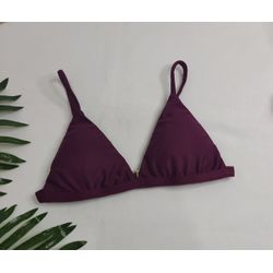Top Triângulo Fixo Bordô - CARIOKAS MODA PRAIA