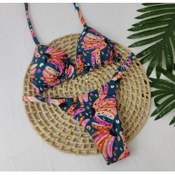 Conjunto Summer Bananinha Azul Petróleo - CARIOKAS MODA PRAIA