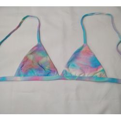 Top Triângulo Fixo Tie Dye Algodão Doce - CARIOKAS MODA PRAIA