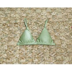 Top Triângulo Fixo Oliva - CARIOKAS MODA PRAIA