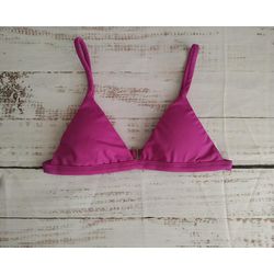 Top Triângulo Fixo Lilás Liso - CARIOKAS MODA PRAIA