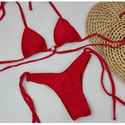 Conjunto Manu Vermelho Trilobal - CARIOKAS MODA PRAIA