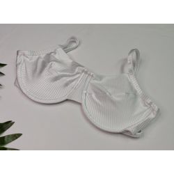 Top Meia Taça Branco Canelado - CARIOKAS MODA PRAIA