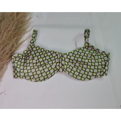 Top Meia Taça Angra Verde Com Lilás - CARIOKAS MODA PRAIA