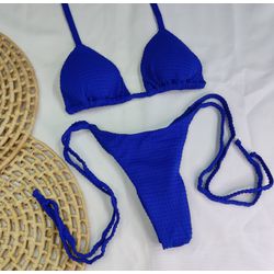 Lacinho Summer Dots Azul Royal - CARIOKAS MODA PRAIA