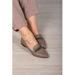Loafer Mocassim Bico Fino Fivela Mega Confortável_... - Karina Bertozi Calçados Femininos