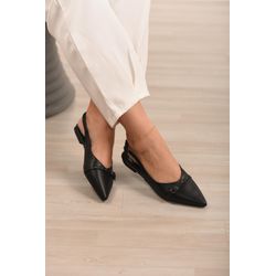 Sapatilha Slingback c/ Mini Fivela - 3075 - Preto - 