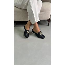 Mule Peça Orgânica 2 cm_3162- Preto - 3162 - Preto... - Karina Bertozi Calçados Femininos