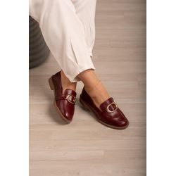 Mocassim Fivela Oval_3207- Marsala - 3207- Marsala - 