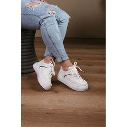 Tênis c/ solado alto Detalhe traseiro - 326 - Off - 