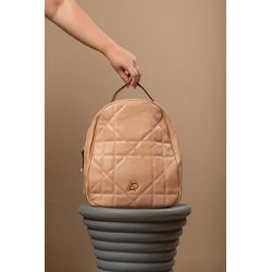 Bolsa Mochila Matelassê Social_705- Nude - 705- Nu... - Karina Bertozi Calçados Femininos