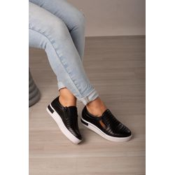 TÊNIS DUPLO ZÍPER SUPER CONFORTÁVEL_752-PRETO - 75... - 