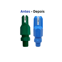 BICO PONTA DE CERÂMICA JATO ESTENDIDO VERDE/AZUL M... - Loja do Cafeicultor