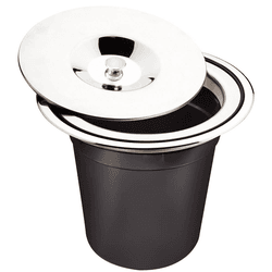 Lixeira Para Embutir Em Granito Aço Inox Clean 5 L... - Casa Anzai