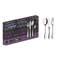 Faqueiro De Aço Inox 24 Peças Italy - Tramontina - Casa Anzai