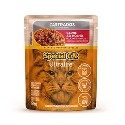 Sachê Special Cat Ultralife Castrados Sabor Carne - Casa Anzai