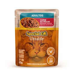 Sachê Special Cat Ultralife Adultos Sabor Carne - Casa Anzai