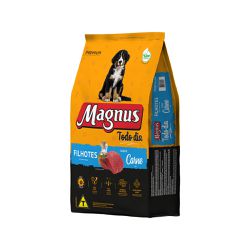 MAGNUS RAÇÃO TODO DIA CÃO FILHOTE CARNE 10,1KG - Casa Anzai
