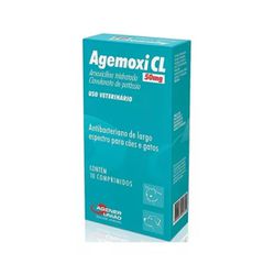 Agemoxi Cl 50mg 10 Comprimidos Antibiótico Cães e ... - Casa Anzai